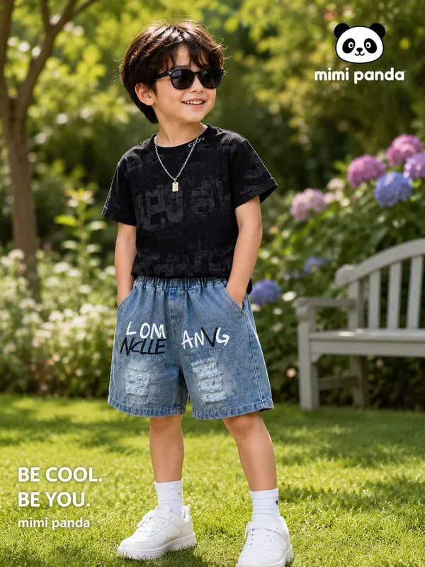 Blue_Cotton_Blend_Relaxed_Fit_Graphic_Denim_Co_Ord_Set_For_Boys