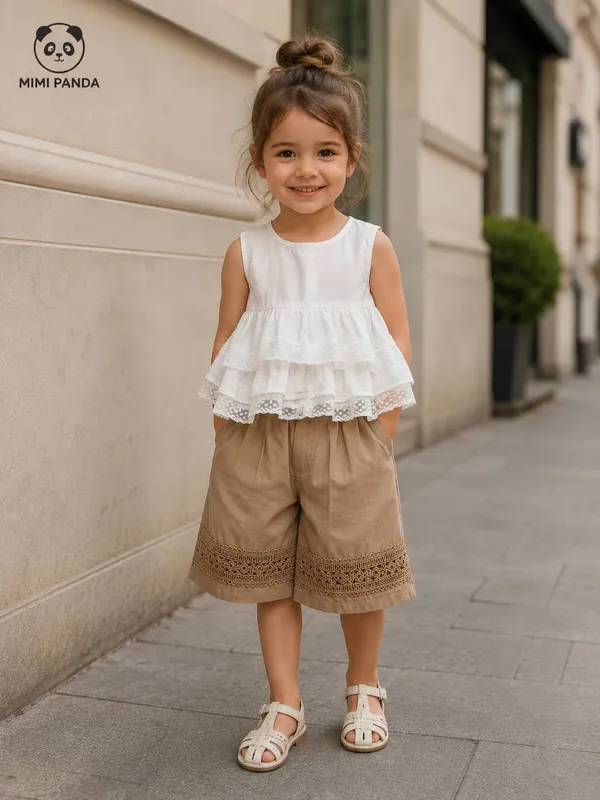 White_Cotton_Relaxed_Fit_Lace_Top_Embroidered_Wide_Leg_Pants_Co_Ord_Set_For_Girls