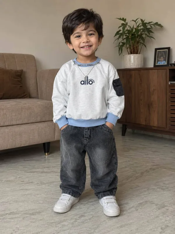 White_Cotton_Blend_Denim_Co_Ord_Set_For_Boys