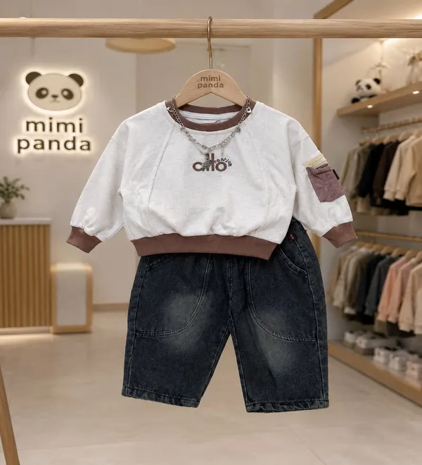White_Cotton_Blend_Denim_Co_Ord_Set_For_Boys