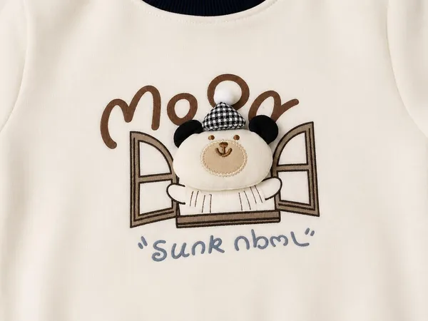 White_Cotton_Teddy_Print_Winter_Co_Ord_Set_For_Boys