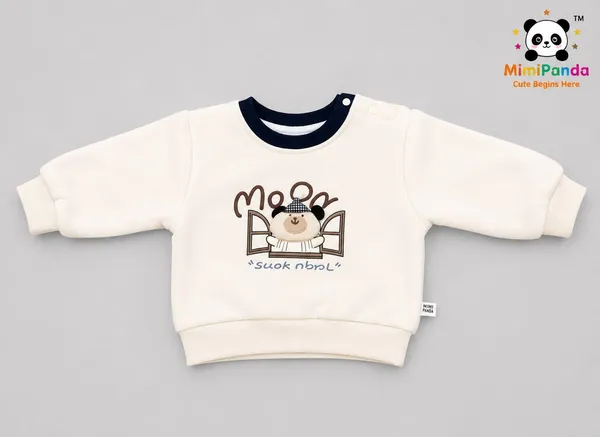 White_Cotton_Teddy_Print_Winter_Co_Ord_Set_For_Boys