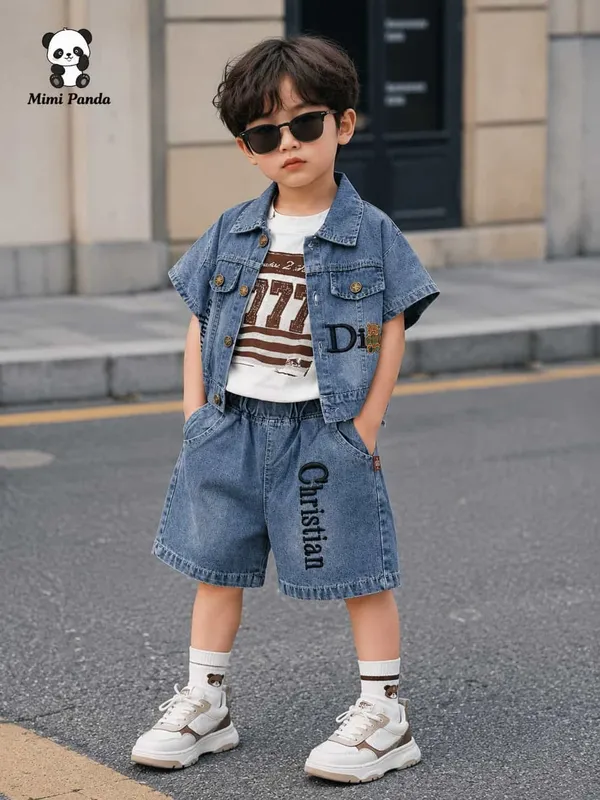 Blue_Cotton_Washed_Denim_3_Piece_Co_Ord_Set_For_Boys