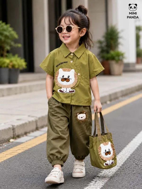 Green_Cotton_Lion_Applique_Shirt_Jogger_3_Piece_Gift_Set_For_Boys