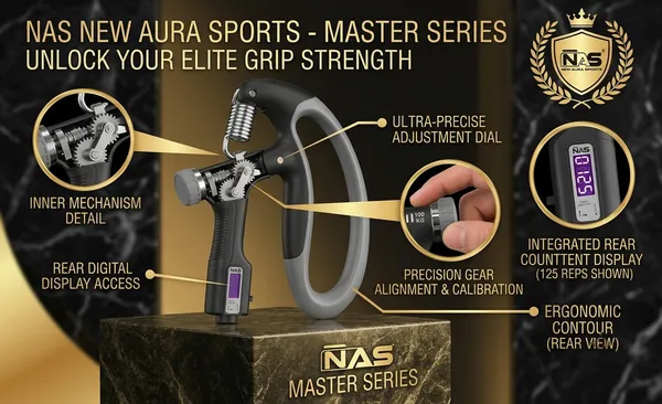 Grey_Adjustable_Hand_Grip_Strengthener_With_Digital_Counter