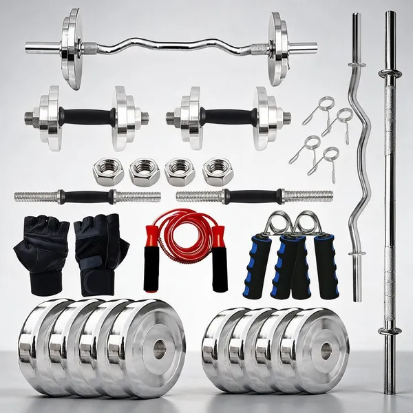 Chrome_Steel_Adjustable_Dumbbell_And_Barbell_Home_Gym_Set