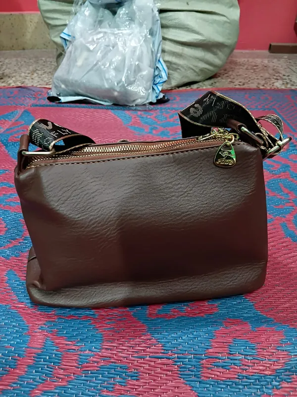 Brown_Textured_Crossbody_Sling_Bag_For_Women