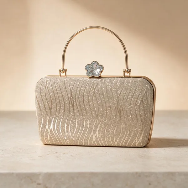 Silver_Glitter_Structured_Clutch_Bag_for_Women