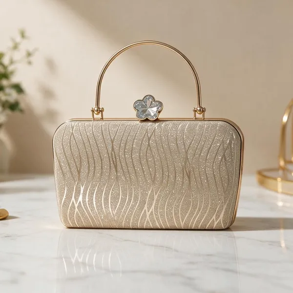 Silver_Glitter_Structured_Clutch_Bag_for_Women