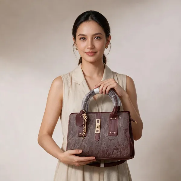 Maroon_Textured_Structured_Handbag_for_Women