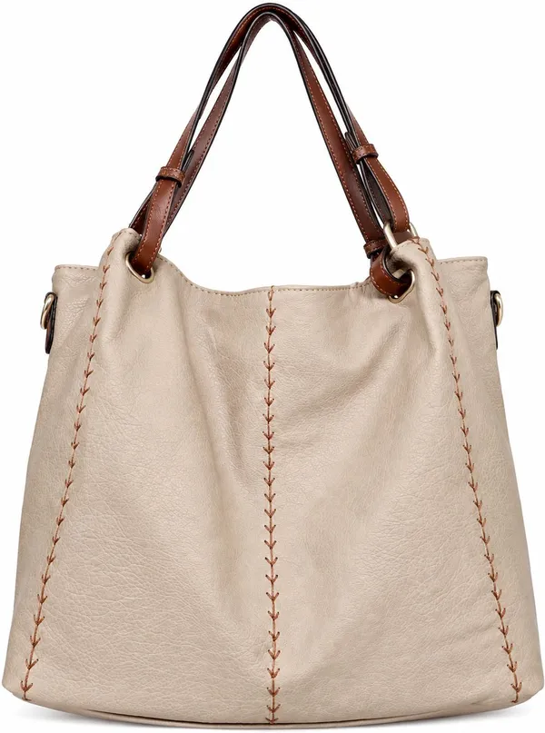 APJUNIVERSE_Women's_Stylish_Beige_Tote_Handbag_Waterproof_Shoulder_Bag_(Beige,_8_L)