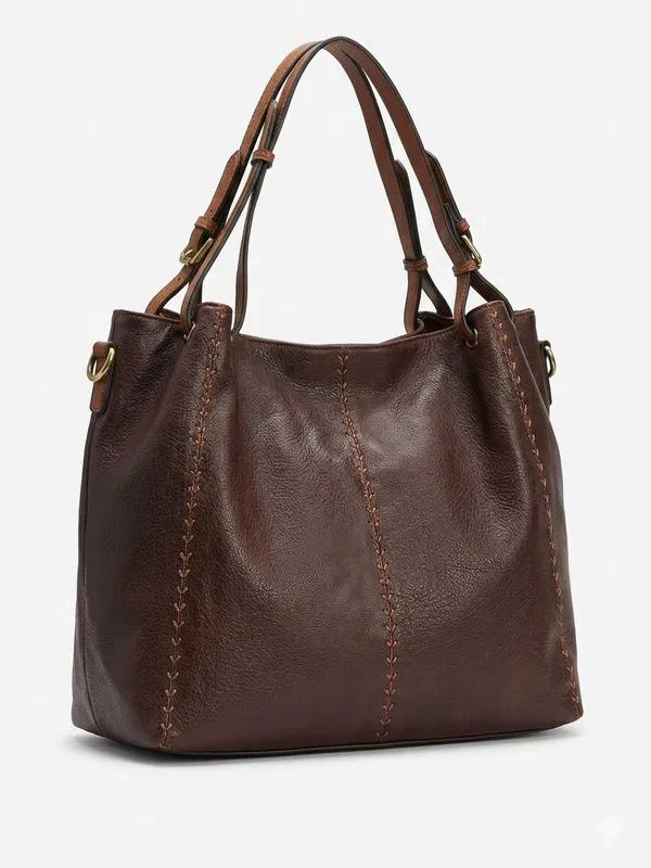 APJUNIVERSE_able_Dual_Handles_&_Front_Zipper_Pocket_|_Waterproof_Shoulder_Bag_(Brown,_8_L)