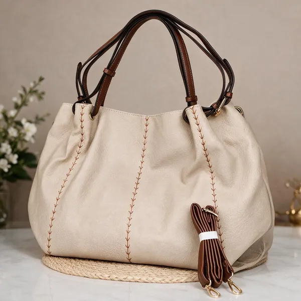 APJUNIVERSE_Women's_Stylish_Beige_Tote_Handbag_Waterproof_Shoulder_Bag_(Beige,_8_L)