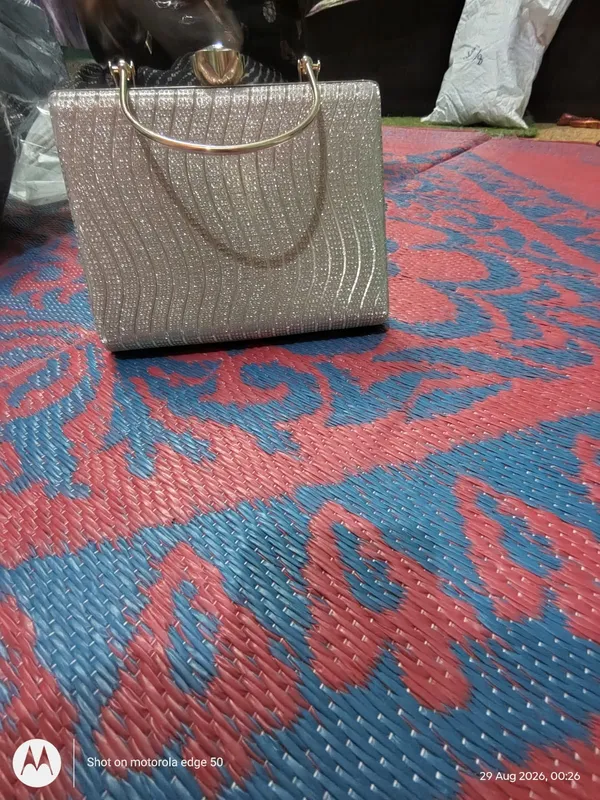 Silver_Embellished_Structured_Handbag_For_Women