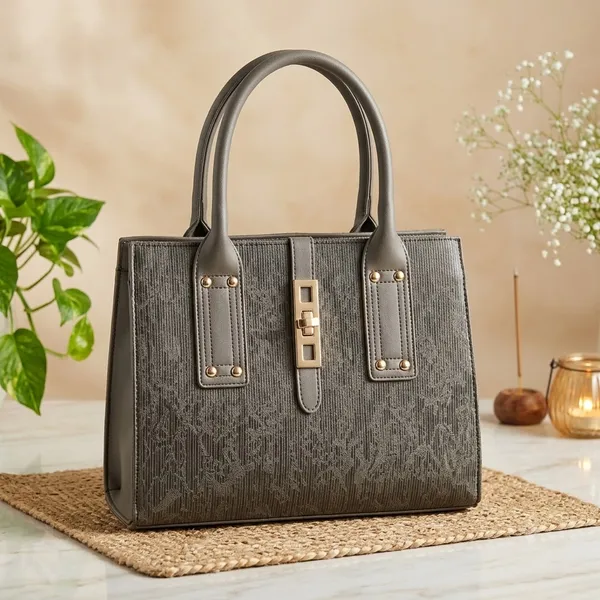 Black_Faux_Leather_Structured_Handbag_for_Women