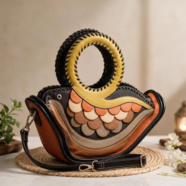 Ap_Juniverse_Women_S_Designer_Swan_Shaped_Handbag_Multicolor