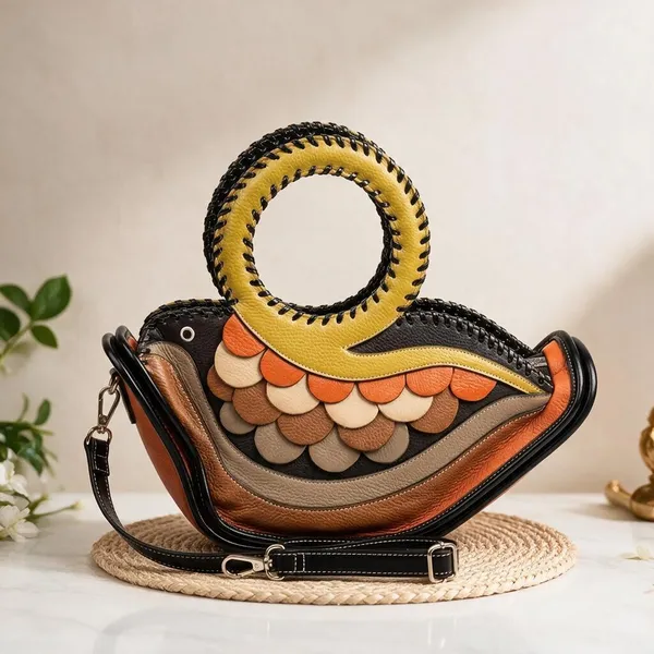 Ap_Juniverse_Women_S_Designer_Swan_Shaped_Handbag_Multicolor