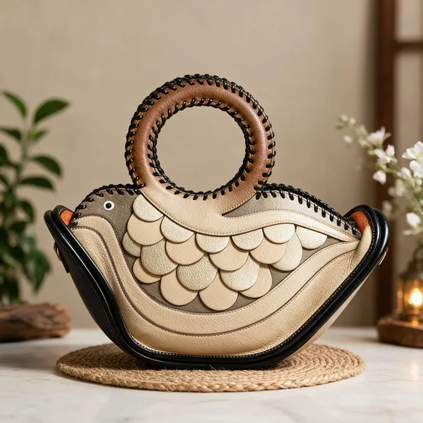 Women_S_Premium_Swan_Designer_Handbag_With_Detachable_Sling_Strap_Dots