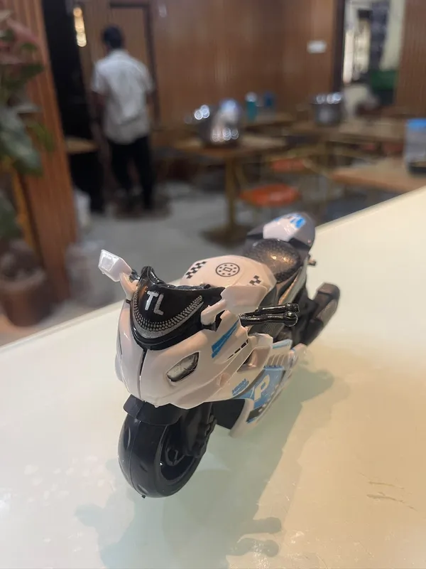 White_Blue_Toy_Motorcycle