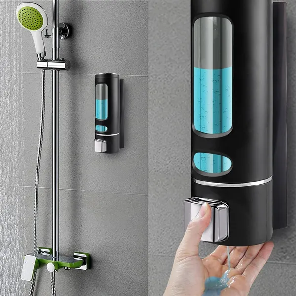 Black_Plastic_Wall_Mounted_Abs_Liquid_Soap_Dispenser