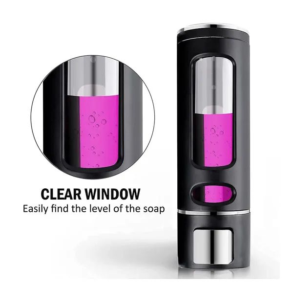 Black_Plastic_Wall_Mounted_Abs_Liquid_Soap_Dispenser