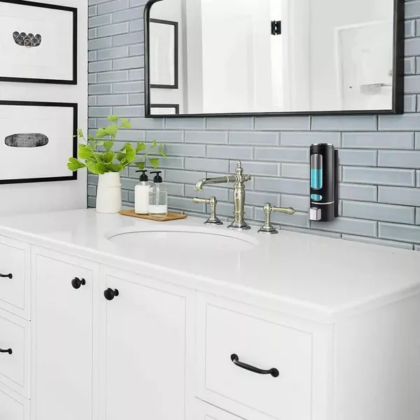Black_Plastic_Wall_Mounted_Abs_Liquid_Soap_Dispenser