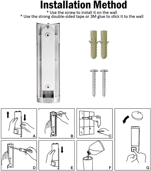 Black_Plastic_Wall_Mounted_Abs_Liquid_Soap_Dispenser