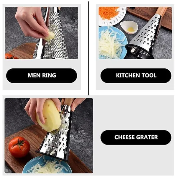 Multicolor_Stainless_Steel_Cone_Shape_4-Sided_Box_Grater