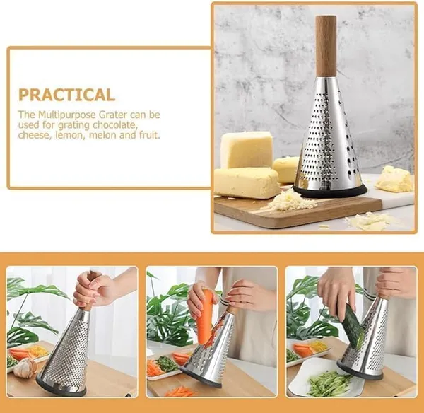 Multicolor_Stainless_Steel_Cone_Shape_4-Sided_Box_Grater