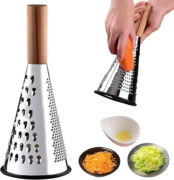 Multicolor_Stainless_Steel_Cone_Shape_4-Sided_Box_Grater