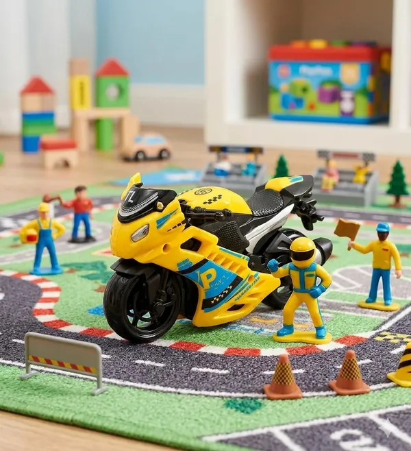 Yellow_Plastic_Miniature_Sport_Toy_Motorcycle_For_Kids