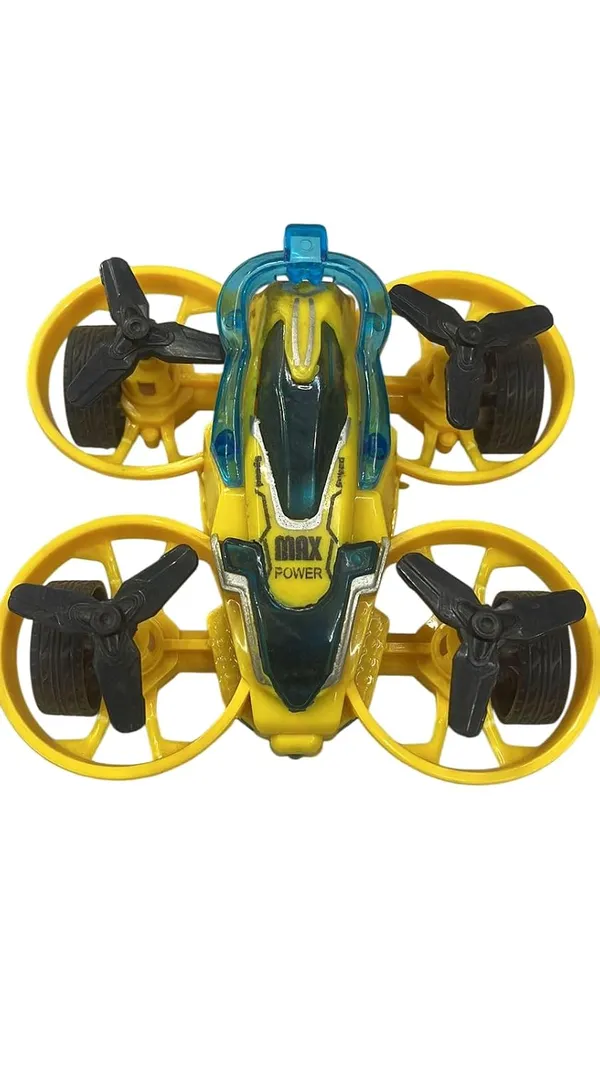 Yellow_Plastic_Friction_Power_Hybrid_Drone_Car_Toy_For_Kids