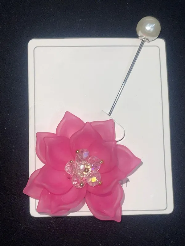 White_And_Purple_Organza_Floral_Lotus_Brooch_For_Women_Pack_Of_3
