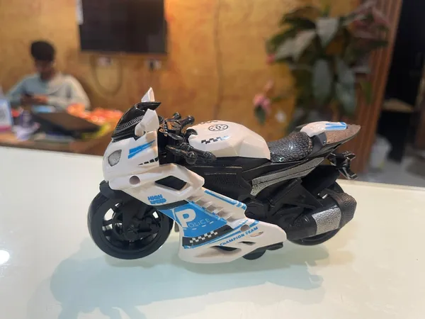White_Toy_Police_Motorcycle