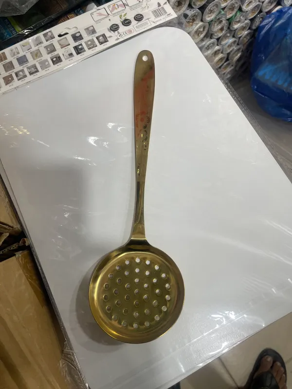 Gold_Brass_Traditional_Perforated_Cooking_Skimmer