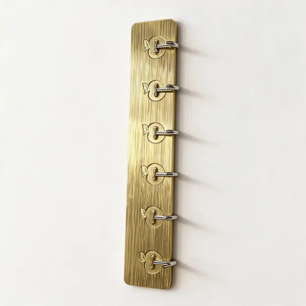 Gold_Metal_Decorative_Floral_Wall_Mounted_Key_Holder