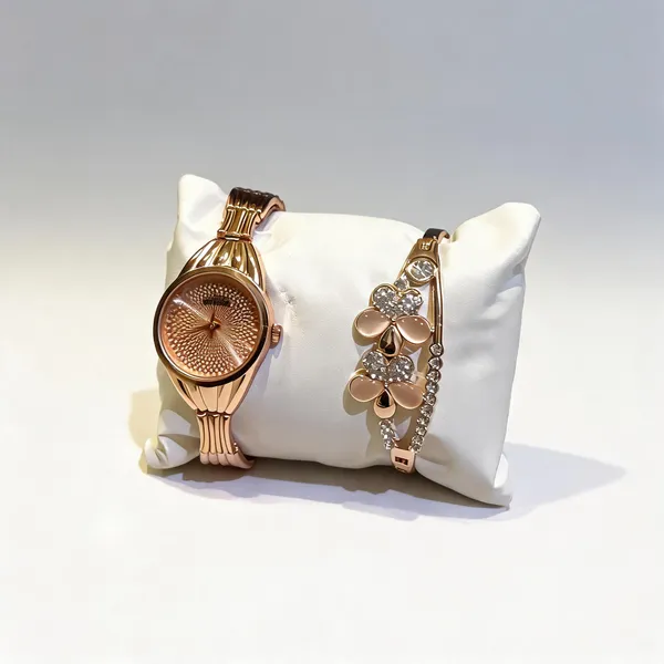 Rose_Gold_Stainless_Steel_Floral_Charm_Watch_And_Bracelet_Set_For_Women