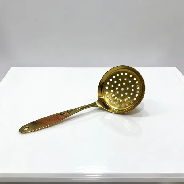 Gold_Brass_Traditional_Perforated_Cooking_Skimmer