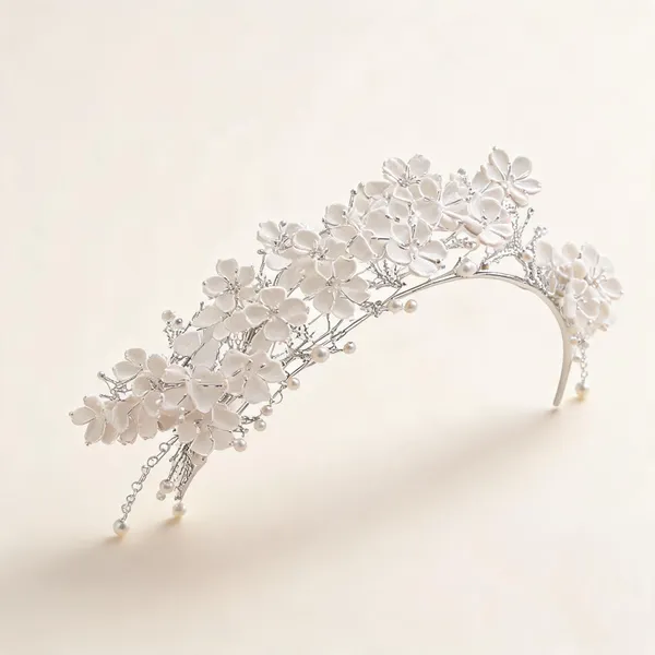 Silver_Metal_Fabric_Bridal_Floral_Hair_Band_Tiara_For_Women
