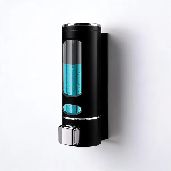 Black_Plastic_Wall_Mounted_Abs_Liquid_Soap_Dispenser