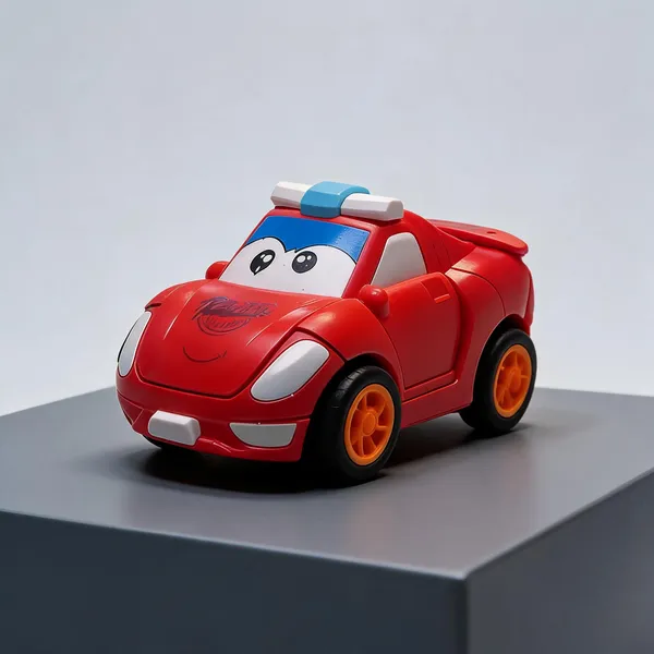 Red_Plastic_Friction_Push_Transforming_Car_Toy_For_Kids