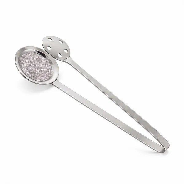 Silver_Stainless_Steel_Serving_Tong_And_Oil_Skimmer_Fryer_Spoon_Set
