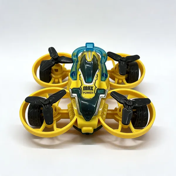 Yellow_Plastic_Friction_Power_Hybrid_Drone_Car_Toy_For_Kids