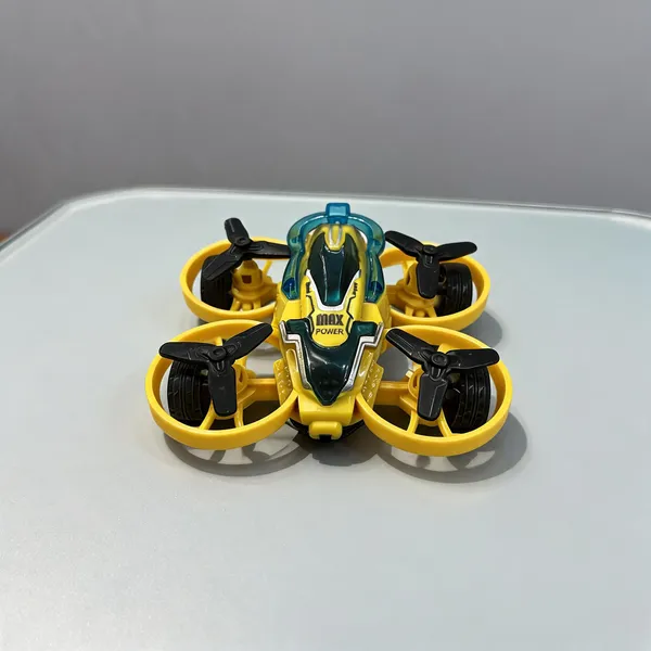 Yellow_Plastic_Friction_Power_Hybrid_Drone_Car_Toy_For_Kids