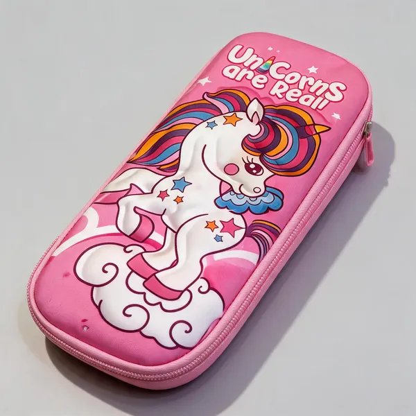 Pink_Plastic_Unicorn_Print_Pencil_Case_For_Kids