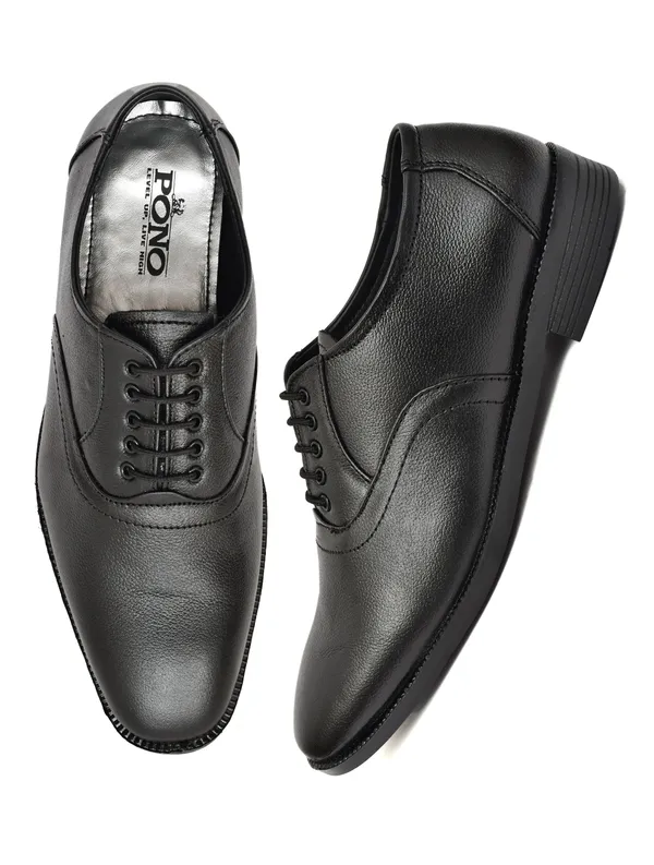 Men_S_Black_Pebbled_Leather_Oxford_Lace_Up_Formal_Shoes_Office_Wedding_Wear