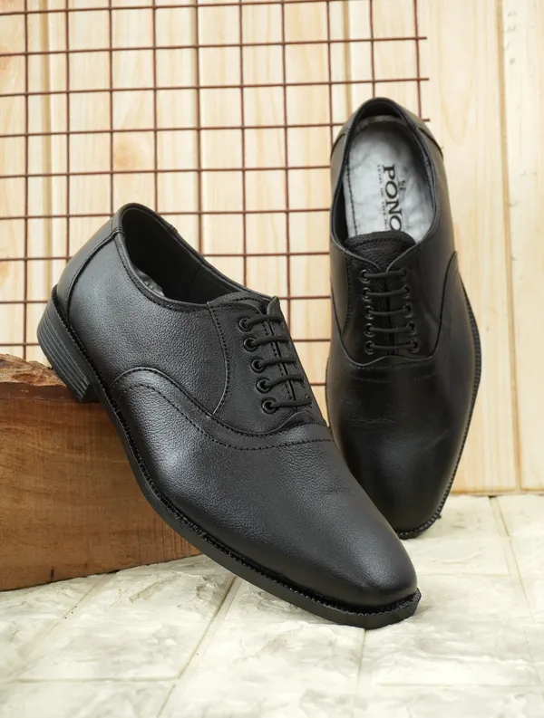 Men_S_Black_Pebbled_Leather_Oxford_Lace_Up_Formal_Shoes_Office_Wedding_Wear