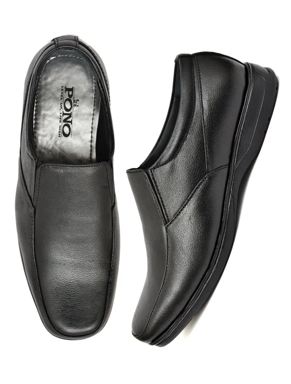 Men_S_Black_Leather_Moc_Toe_Slip_On_Comfort_Formal_Shoes_Extra_Cushioned_Office_Daily_Wear