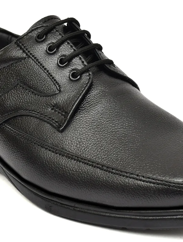 Men_S_Black_Pebbled_Leather_Moc_Toe_Derby_Lace_Up_Comfort_Formal_Shoes_Office_Daily_Wear
