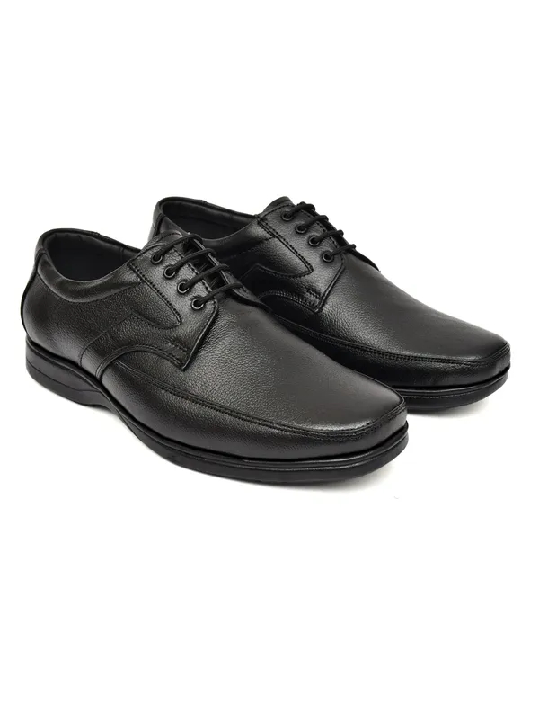 Men_S_Black_Pebbled_Leather_Moc_Toe_Derby_Lace_Up_Comfort_Formal_Shoes_Office_Daily_Wear